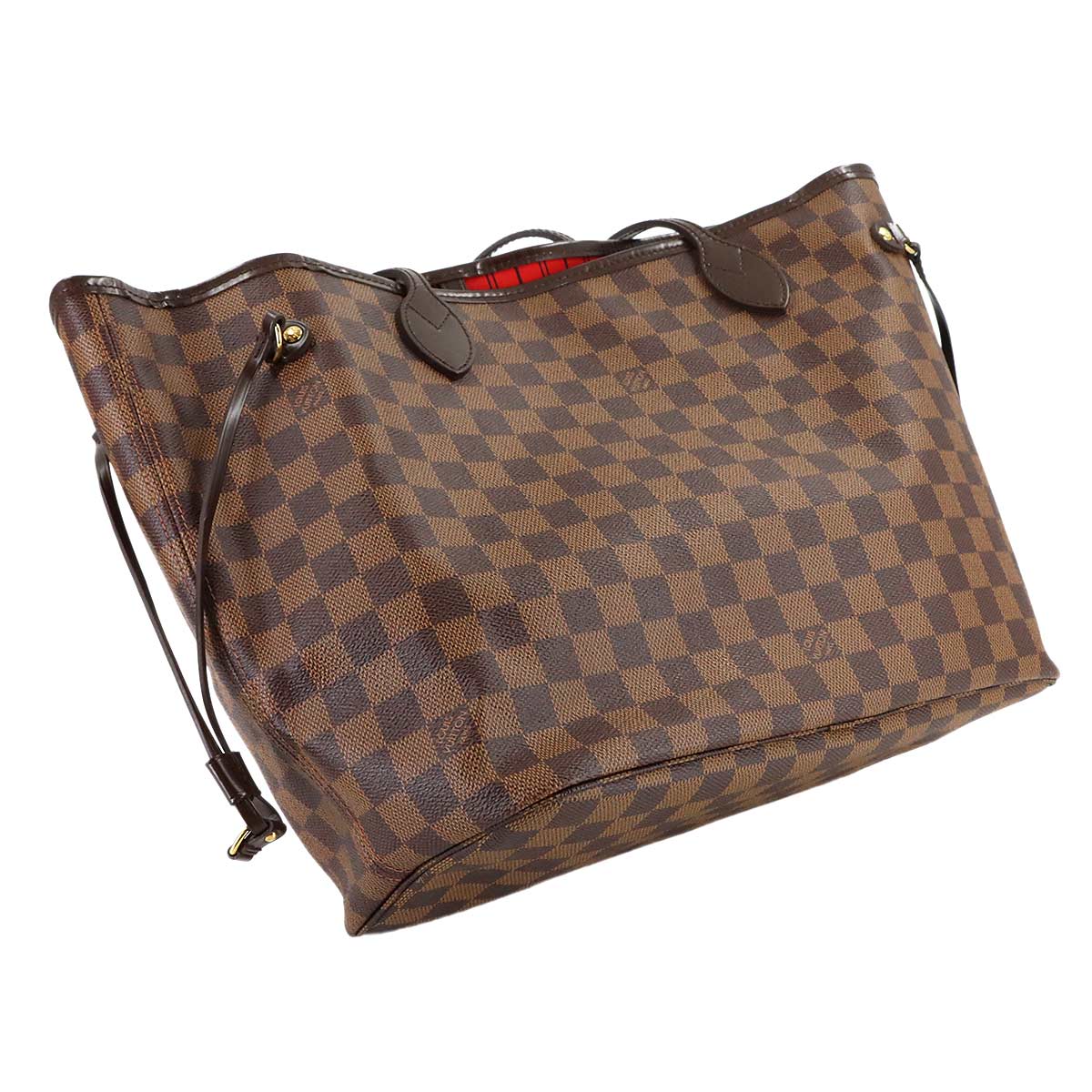 Damier Neverfull MM Tote Bag Ebene Cerise N51105 Purse