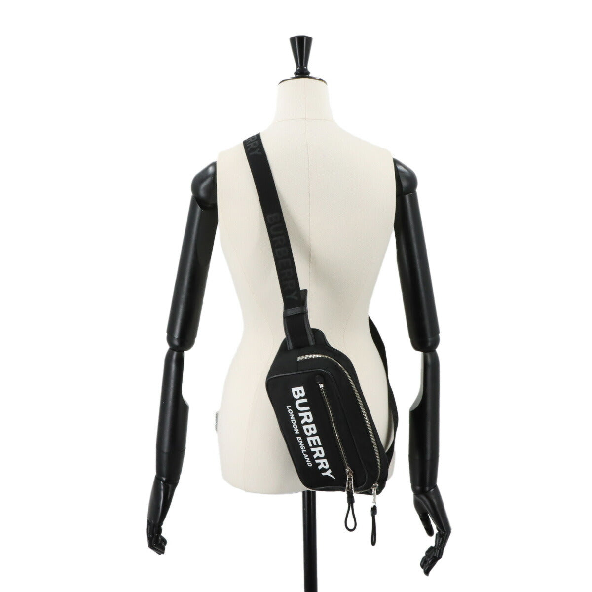 Crossbody Bag Nylon Leather Black 8021089 Purse