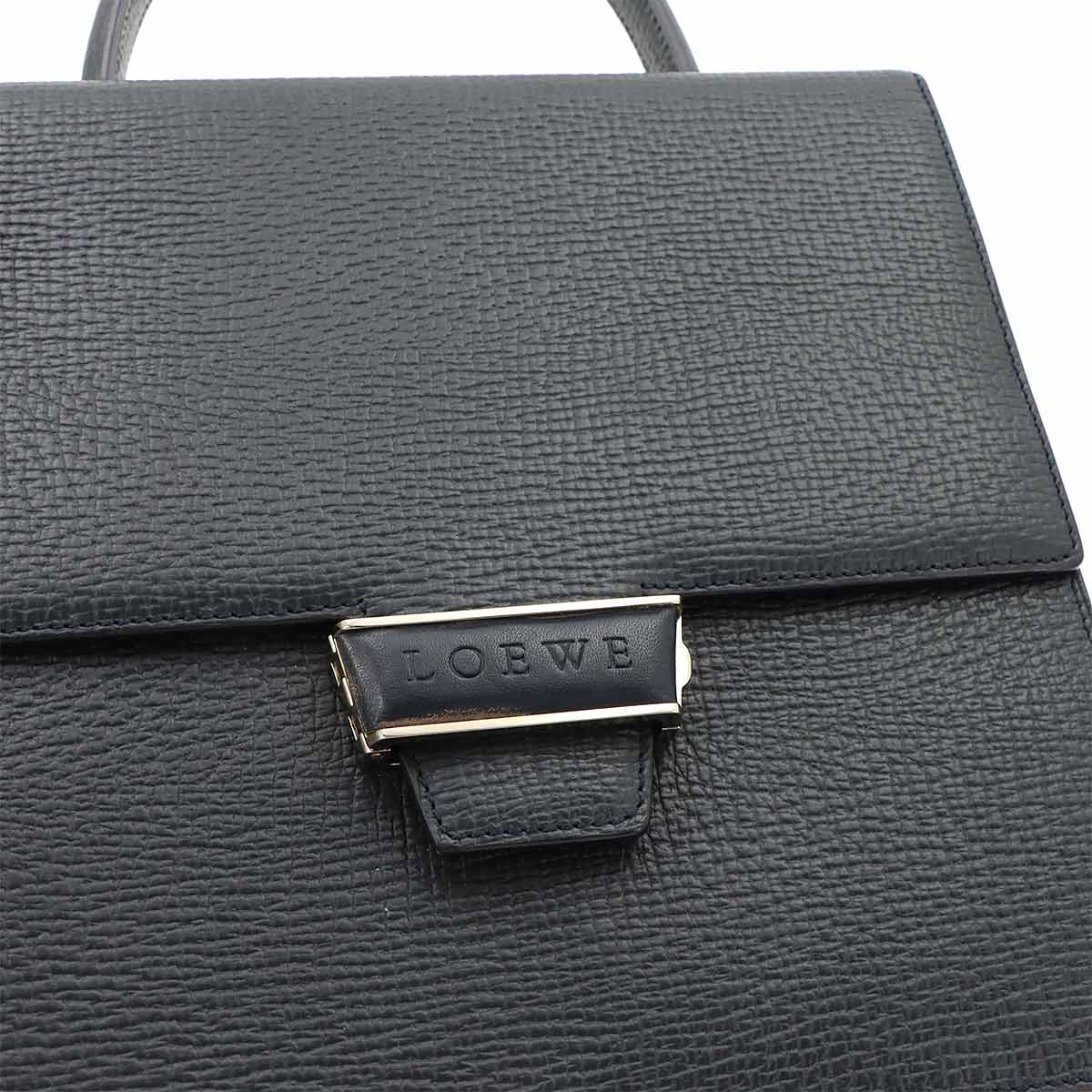 Hand Shoulder Bag Leather Blue Purse