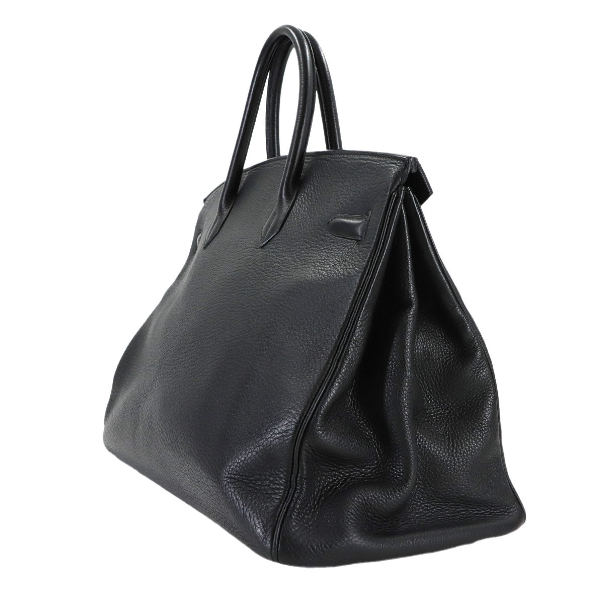 Birkin 40 Hand Bag Taurillon Clemence Black Vintage Purse