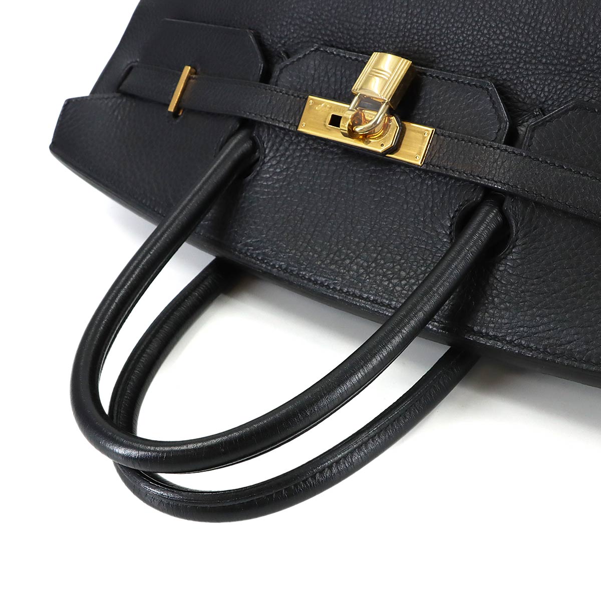 Birkin 40 Hand Bag Taurillon Clemence Black Vintage Purse