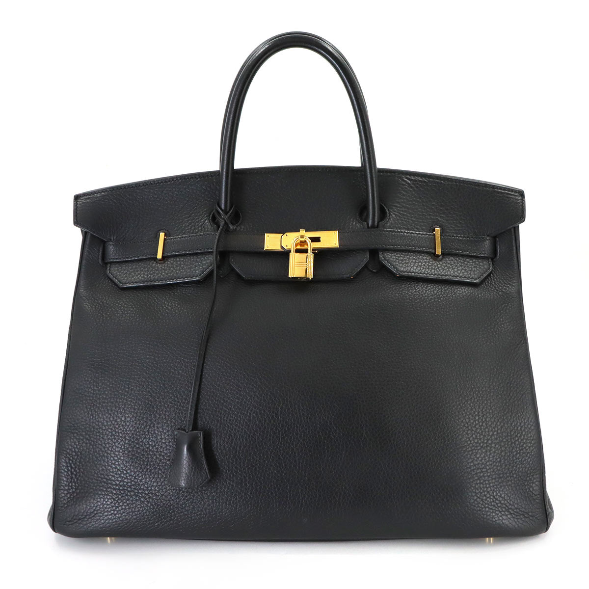 Birkin 40 Hand Bag Taurillon Clemence Black Vintage Purse