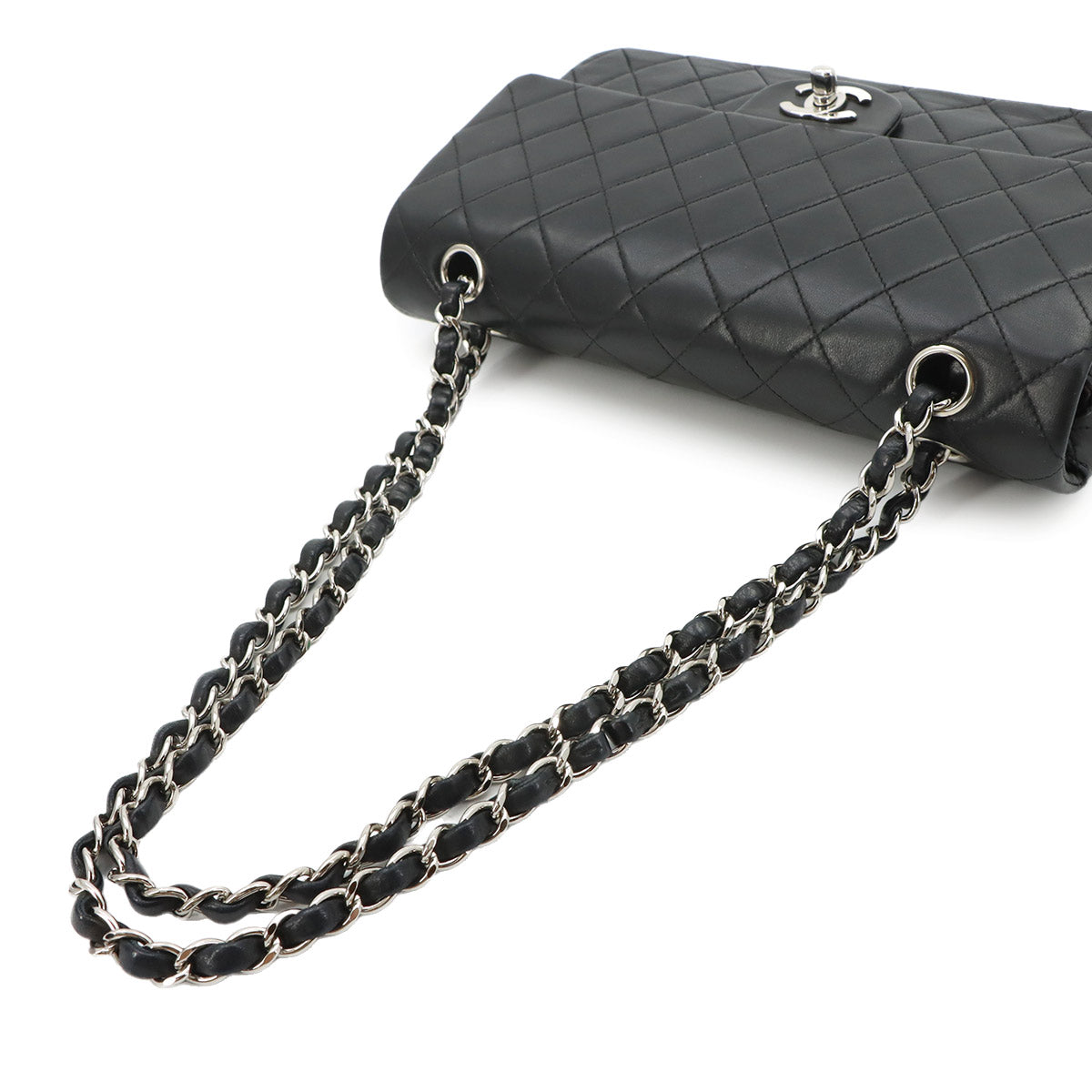Matelasse 25 Chain Shoulder Bag Leather Black A01112 11.12
