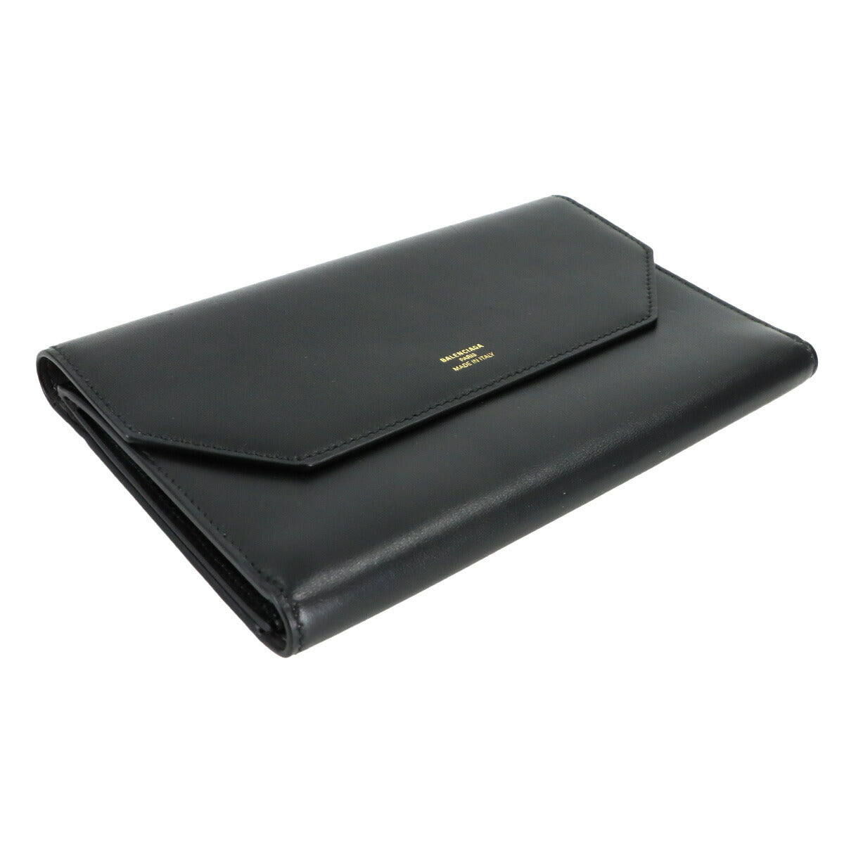 Envelope Slim Long Wallet Leather Nero Black 7432202