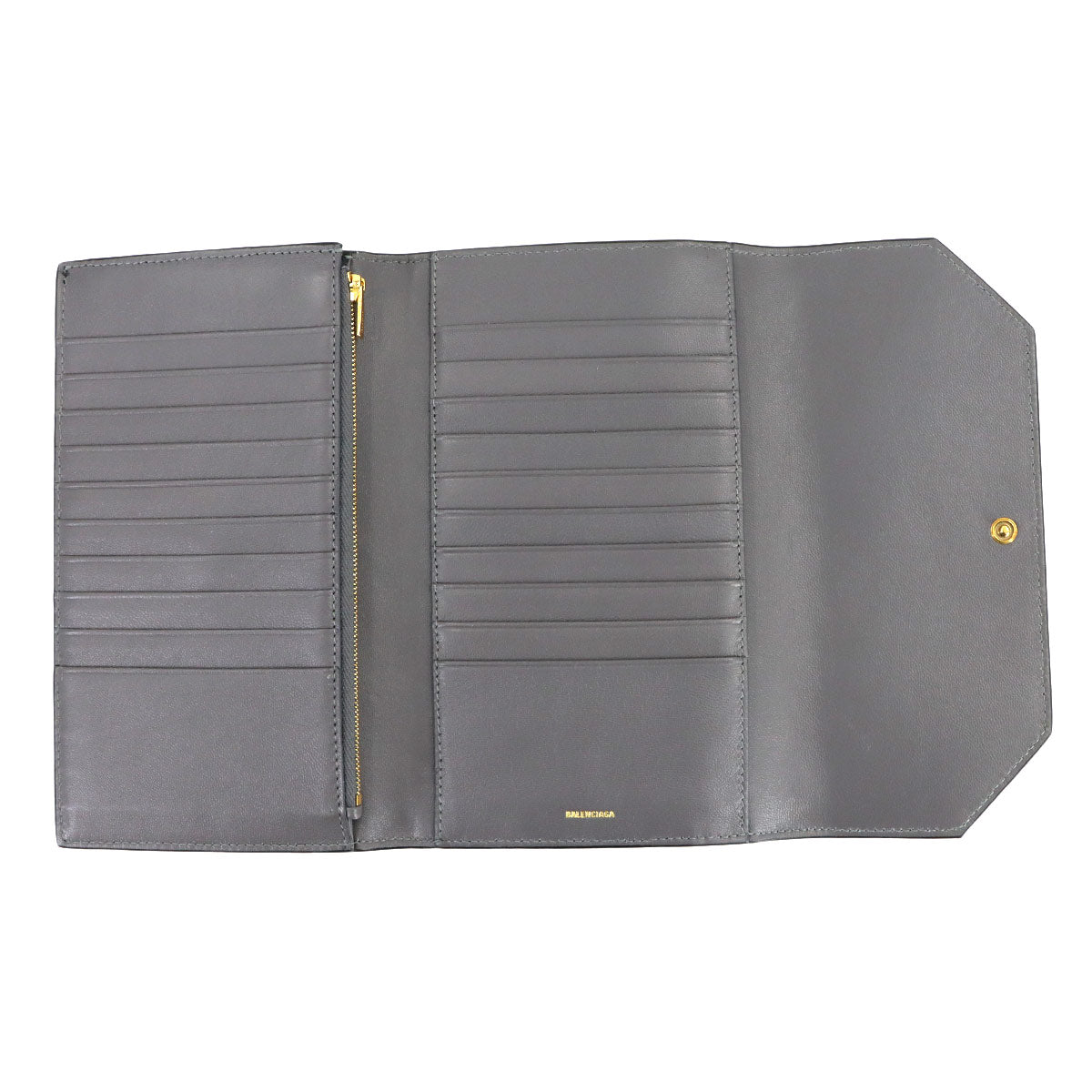 Envelope Slim Long Wallet Leather Nero Black 7432202