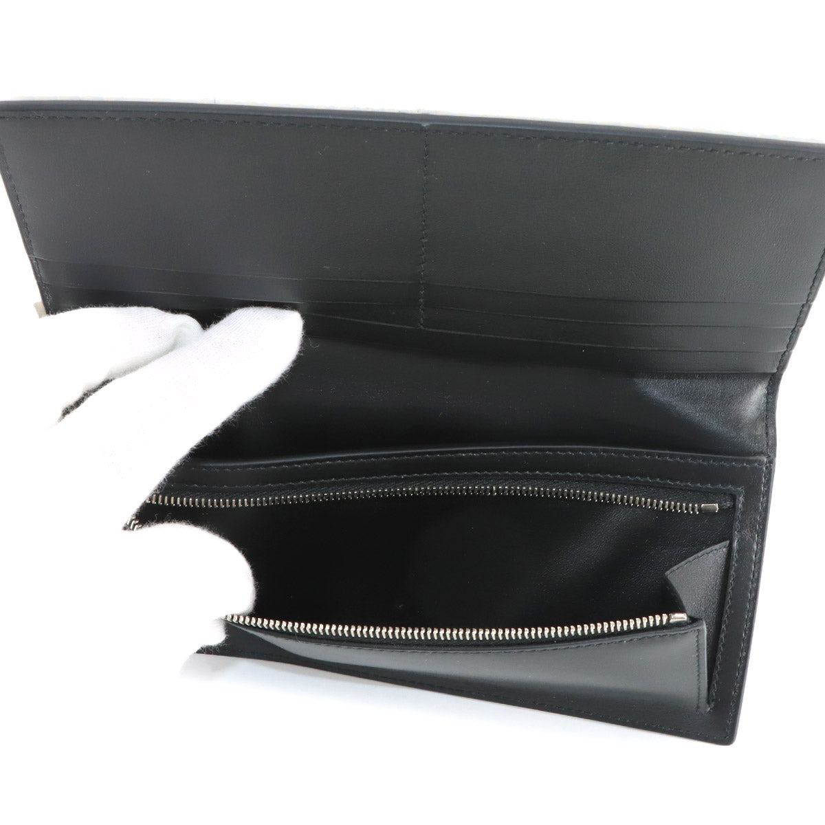 Passport Long Wallet 1Ticket Leather Black 787774