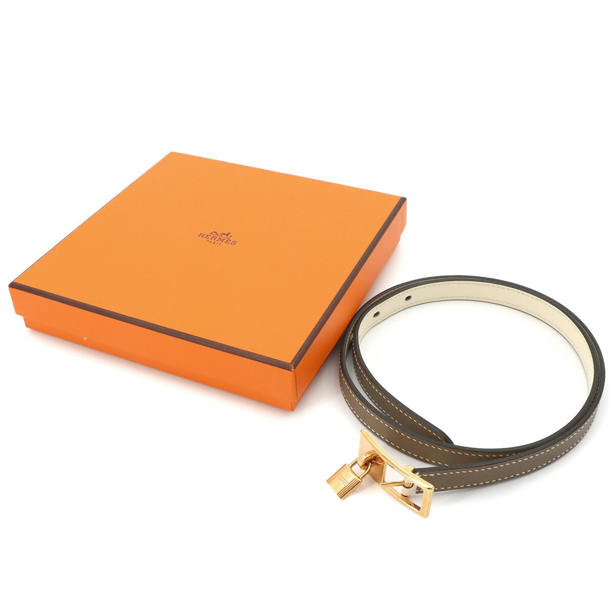 Lucky 15 Reversible Belt Veau Epsom Etoupe Nata Accessory