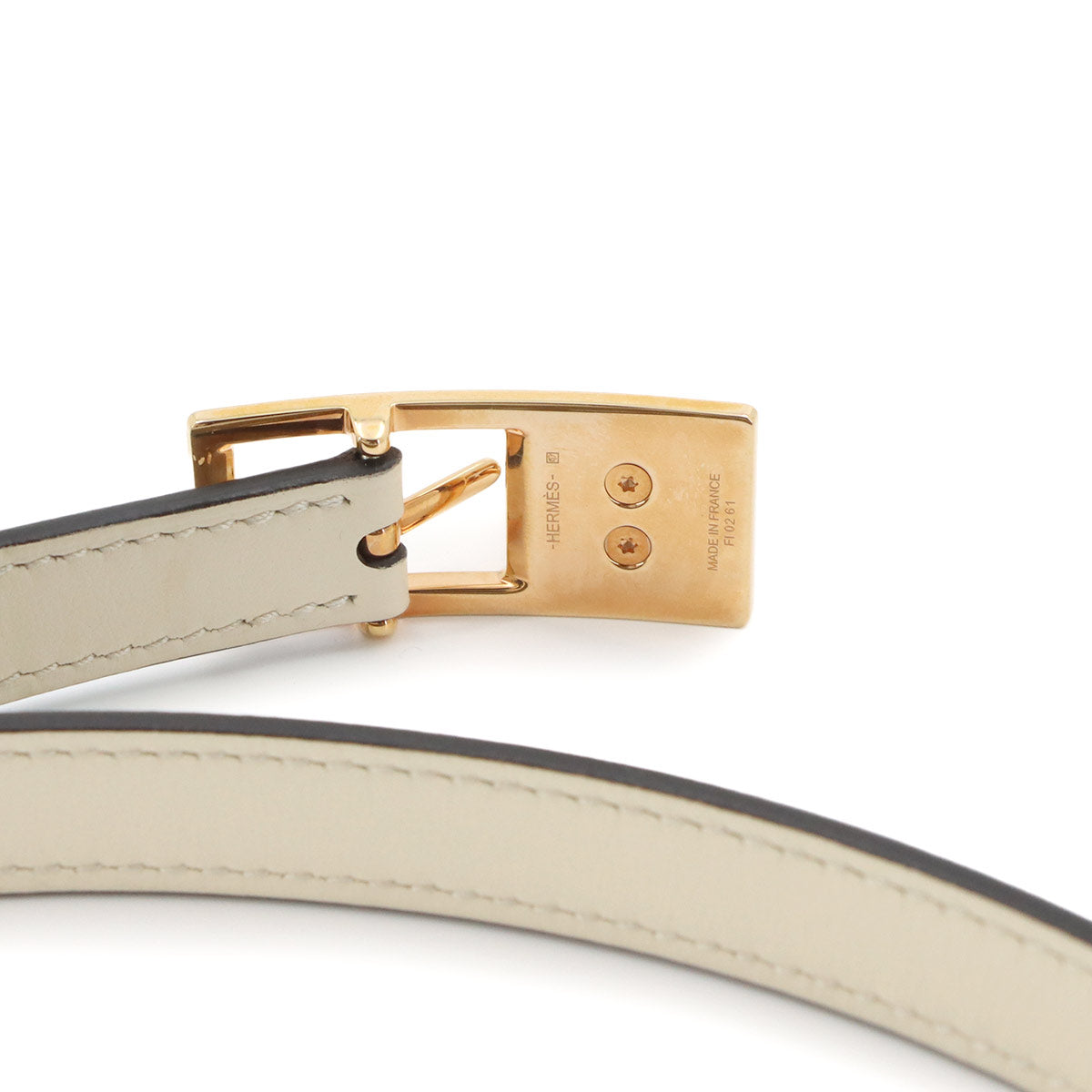 Lucky 15 Reversible Belt Veau Epsom Etoupe Nata Accessory