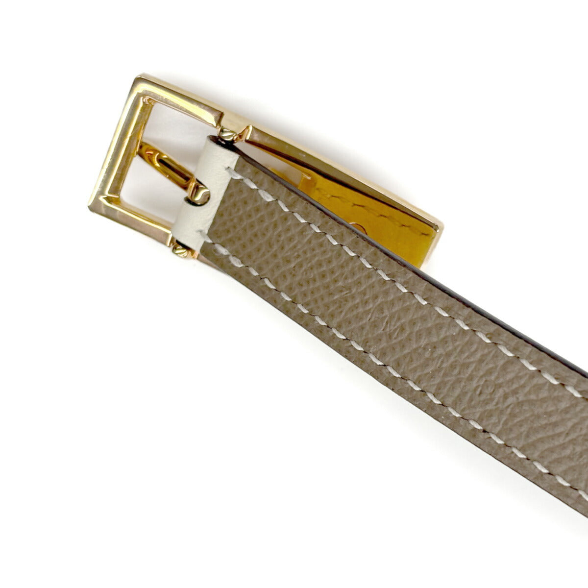 Lucky 15 Reversible Belt Veau Epsom Etoupe Nata Accessory