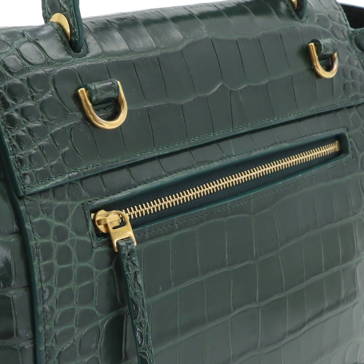 Belt Bag Micro Hand Shoulder Bag Leather Dark green 189153
