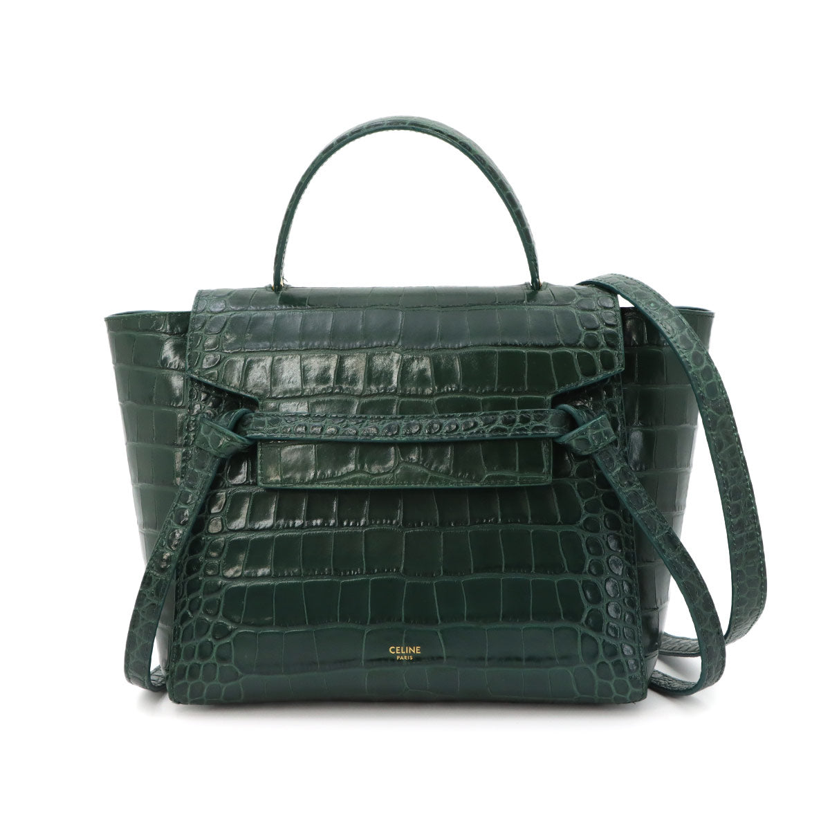 Belt Bag Micro Hand Shoulder Bag Leather Dark green 189153
