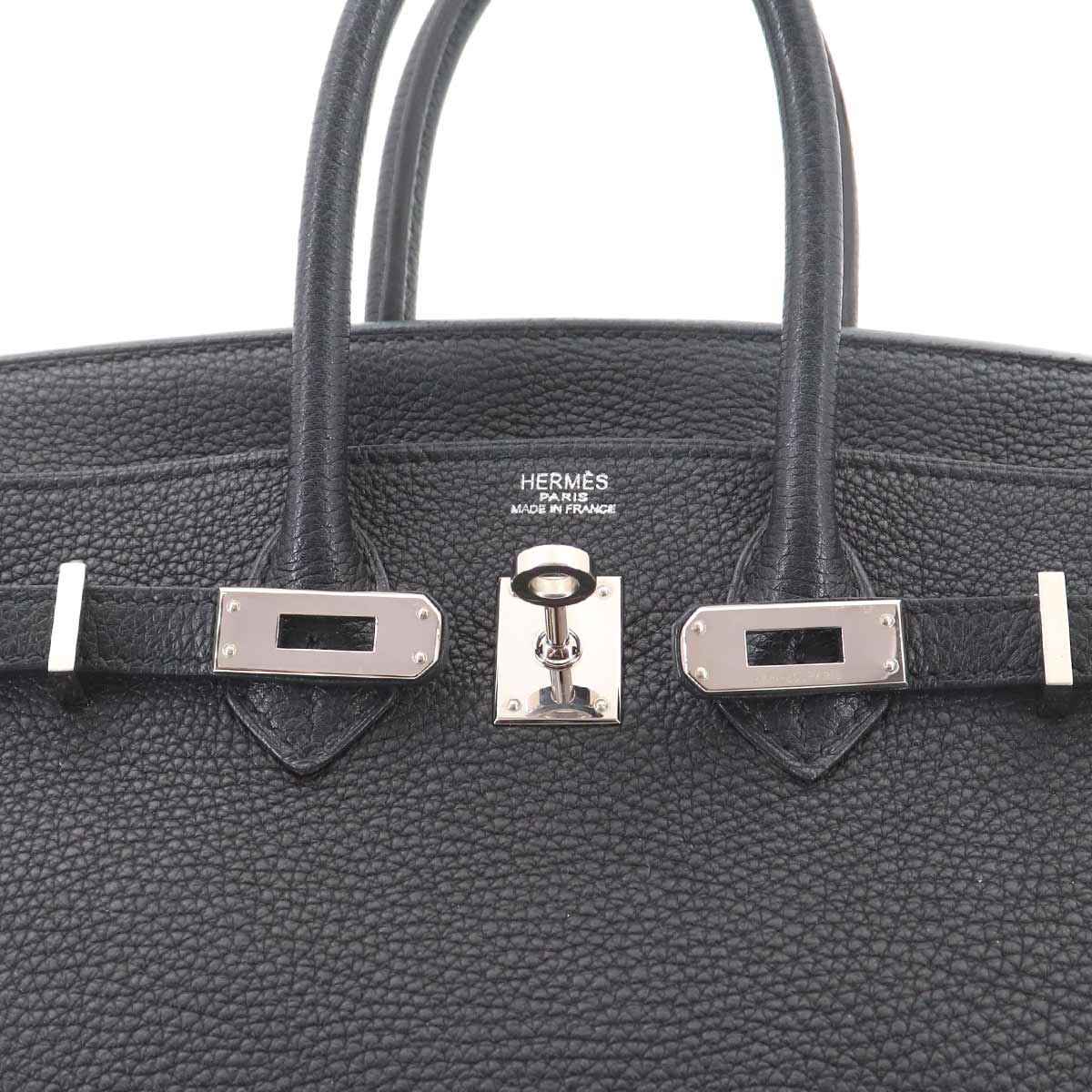 Birkin 25 Veau Togo Black Hand Bag Purse