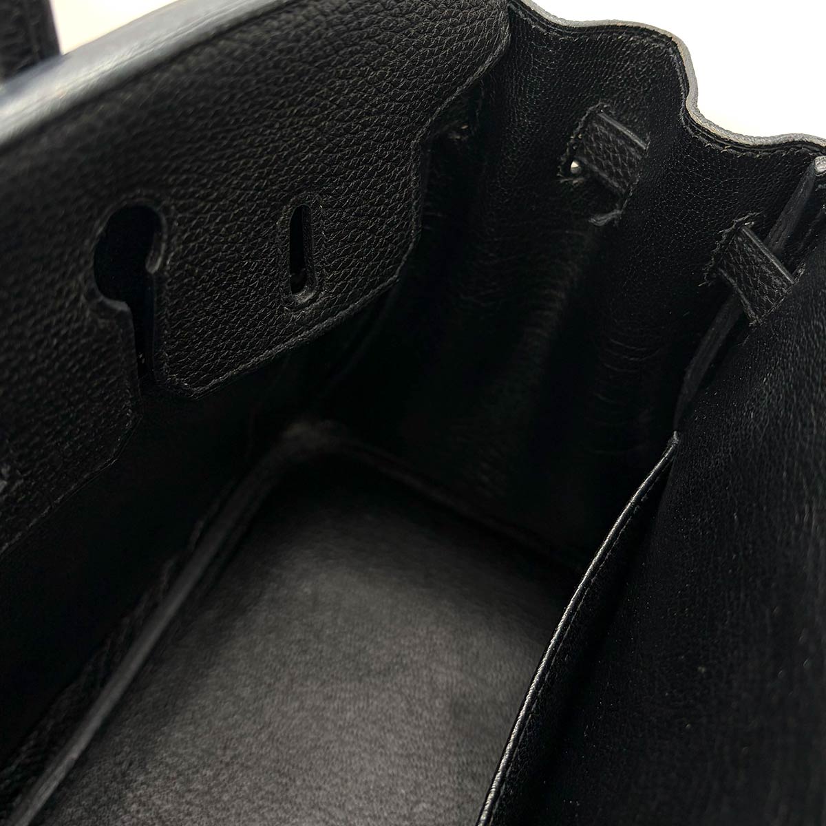 Birkin 25 Veau Togo Black Hand Bag Purse