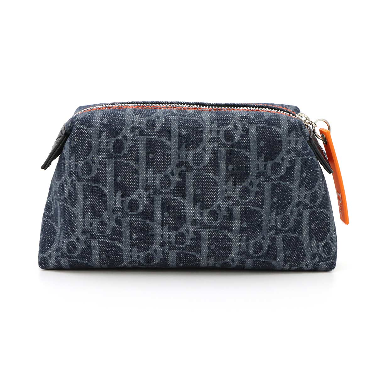 Flight Trotter Pouch Denim Leather Navy Purse