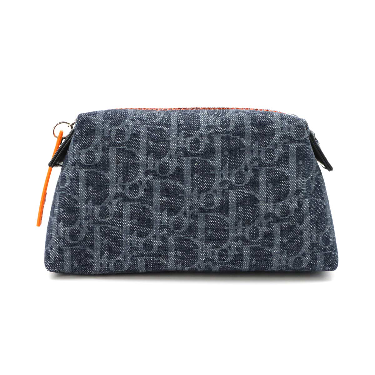 Flight Trotter Pouch Denim Leather Navy Purse