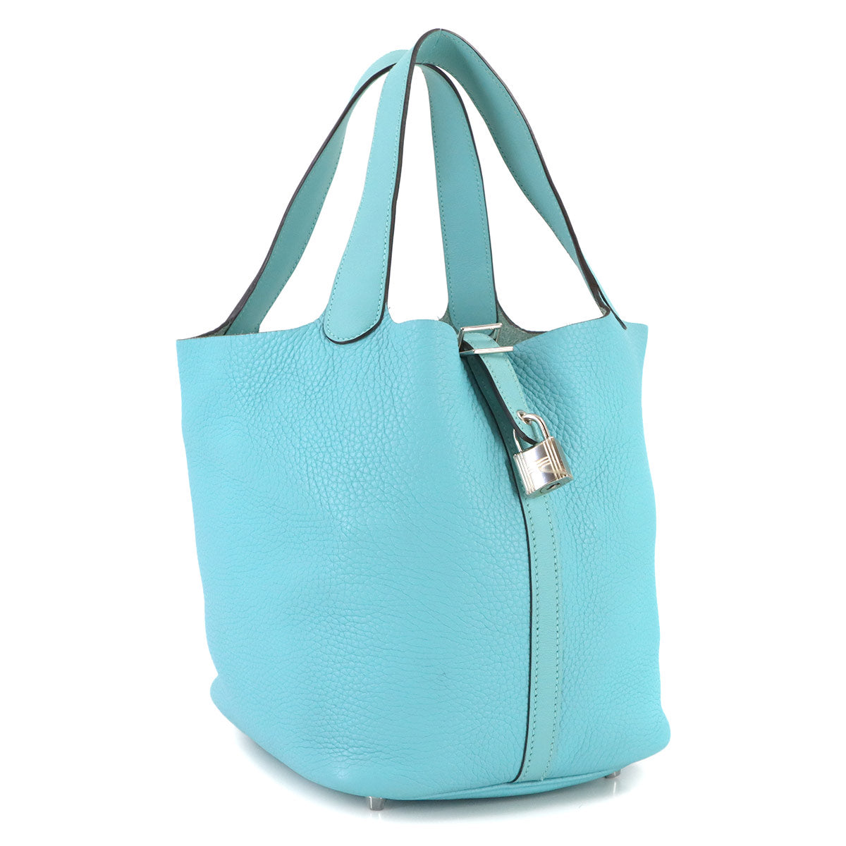 Picotin Lock Touch MM Hand Bag Taurillon Clemence Swift Blue
