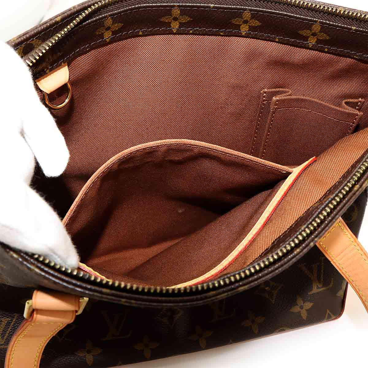 Monogram Cabas Piano Tote Bag Brown M51148 Purse