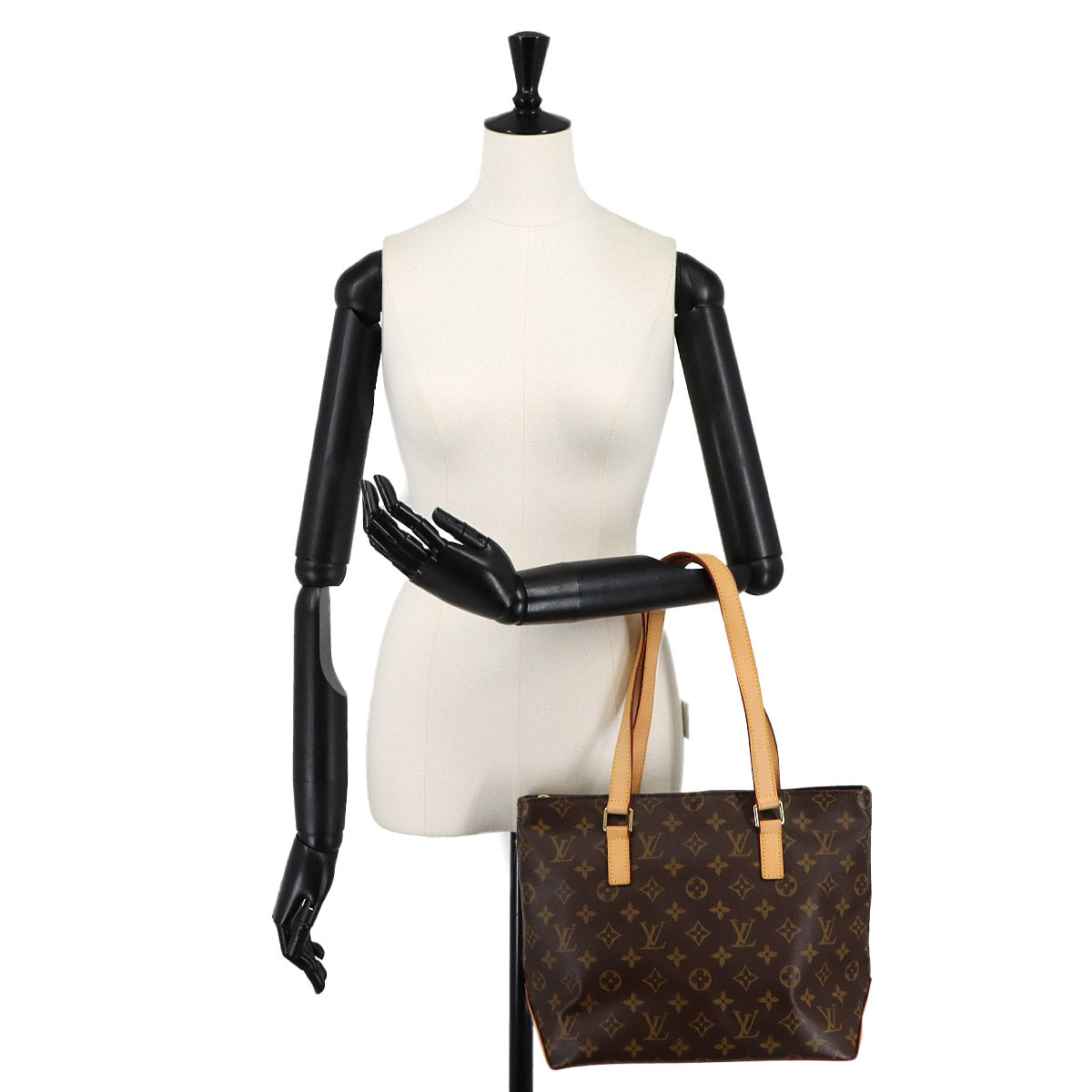 Monogram Cabas Piano Tote Bag Brown M51148 Purse