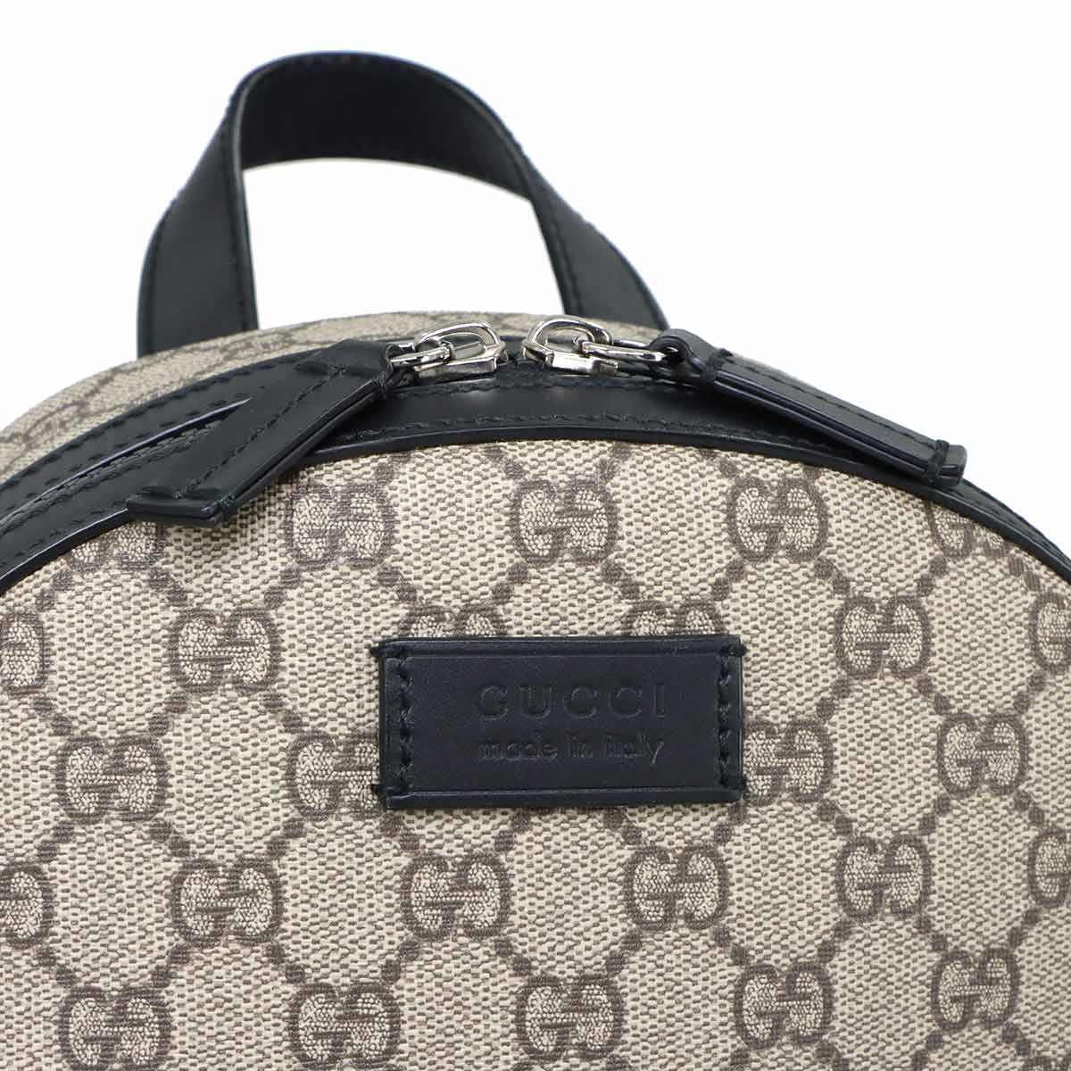 GG Supreme Small Backpack Leather Beige Black 429020 Purse