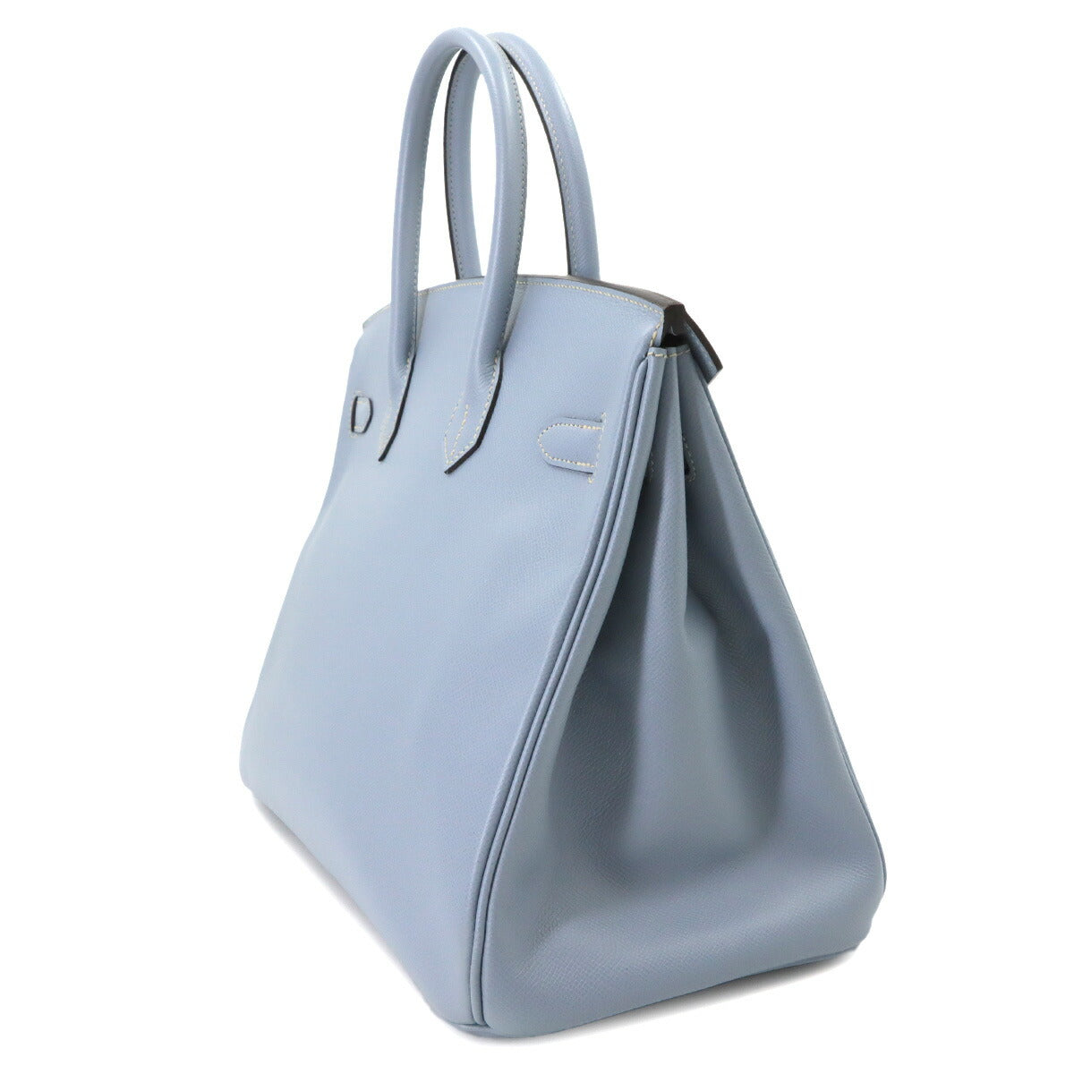 Birkin 35 Veau Epsom Bleu Lin Hand Bag Purse