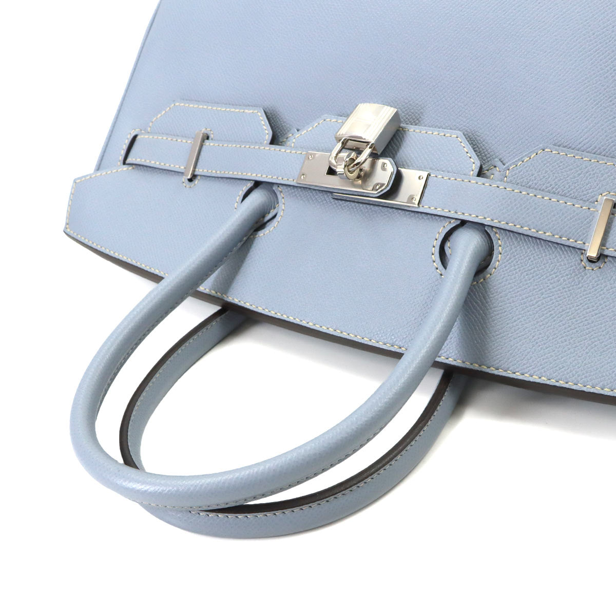 Birkin 35 Veau Epsom Bleu Lin Hand Bag Purse