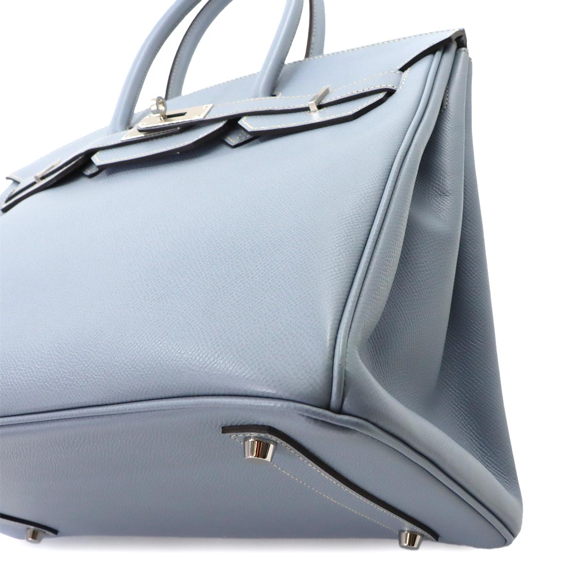 Birkin 35 Veau Epsom Bleu Lin Hand Bag Purse