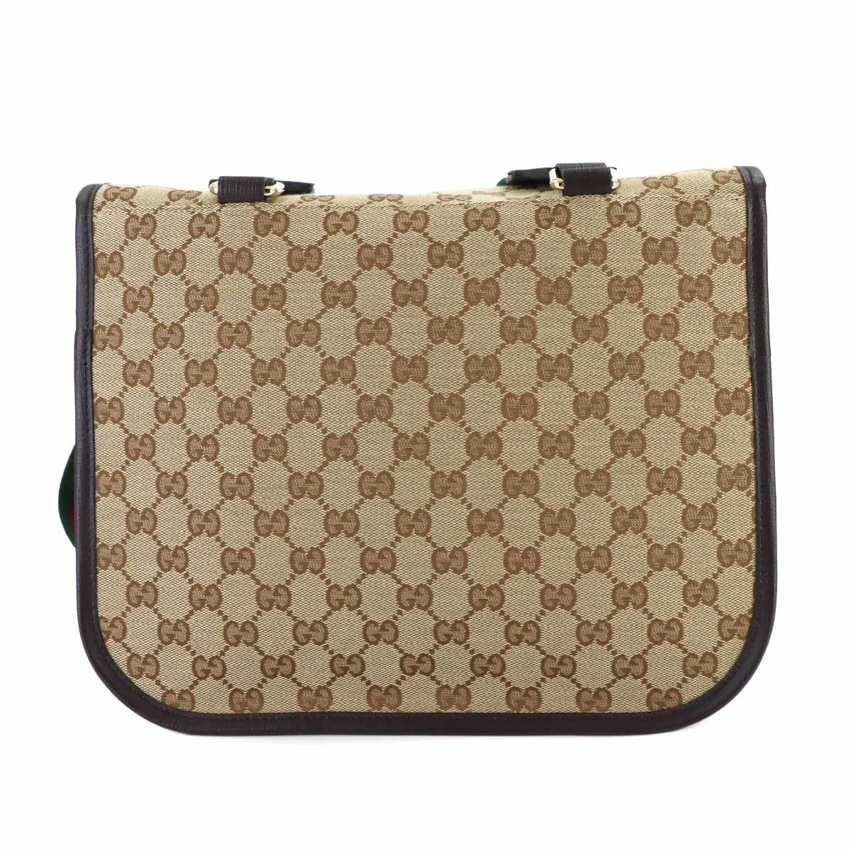 GG Canvas Shoulder Bag Leather Beige Brown Kids 793823 Purse