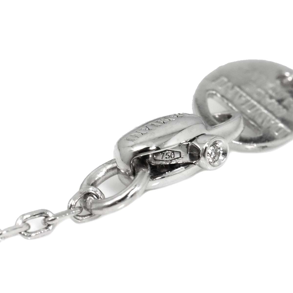 Mystery Cross Diamond Necklace 18K White Gold 750