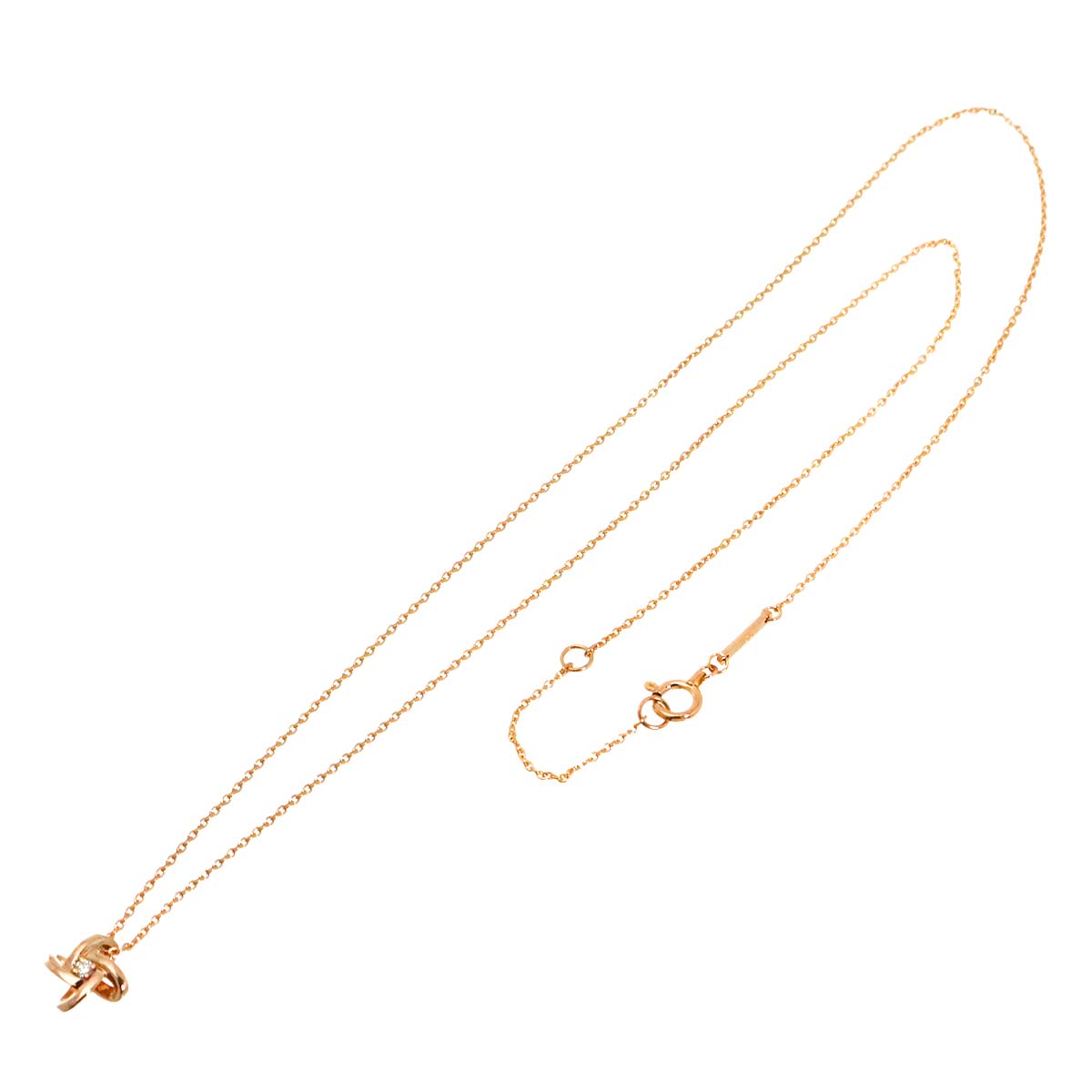 Diamond 0.02ct Necklace 18K PG 750