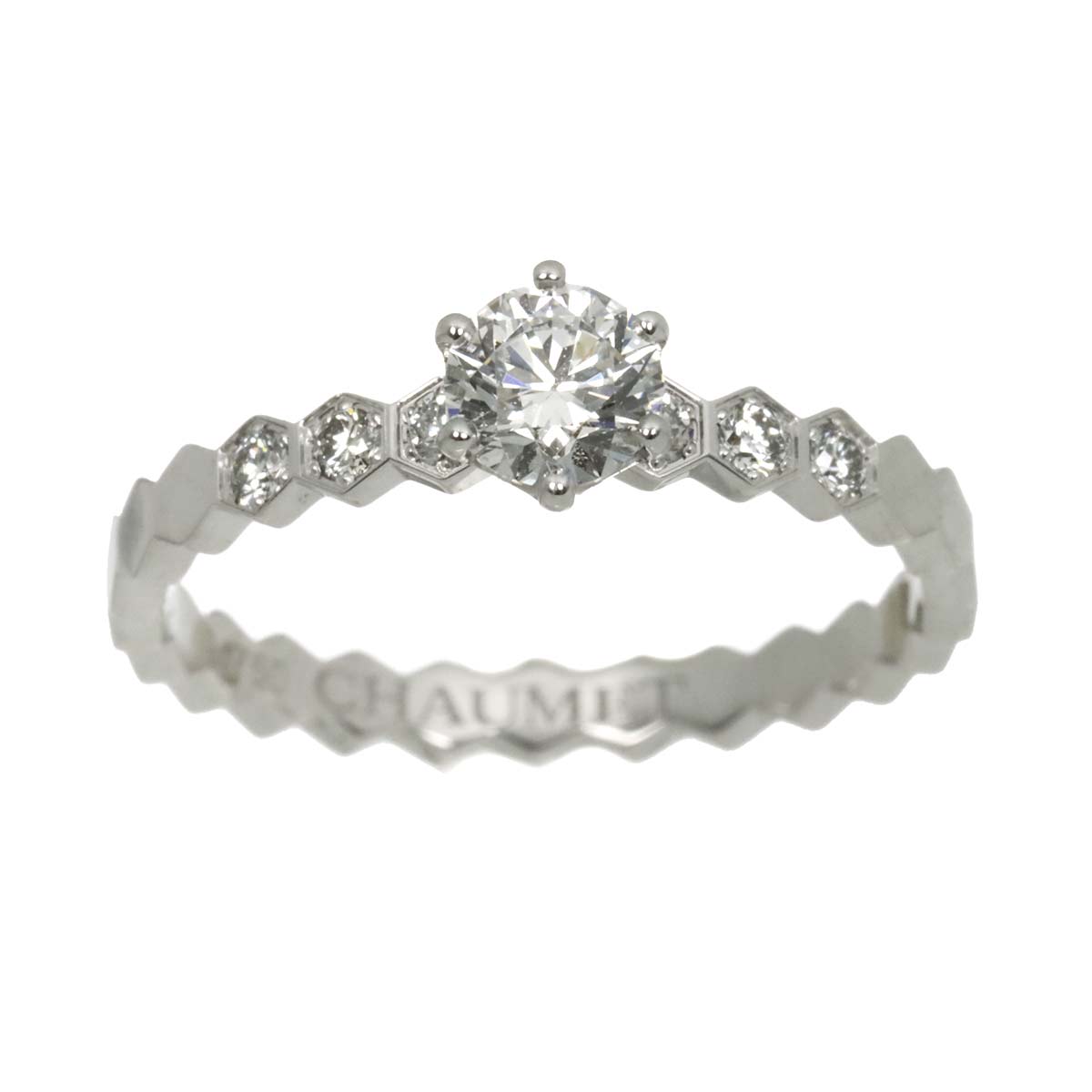 BEEMYLOVE Diamond 0.33ct D/VS2/3EX Ring 18K WG 750 4.75-5(US)