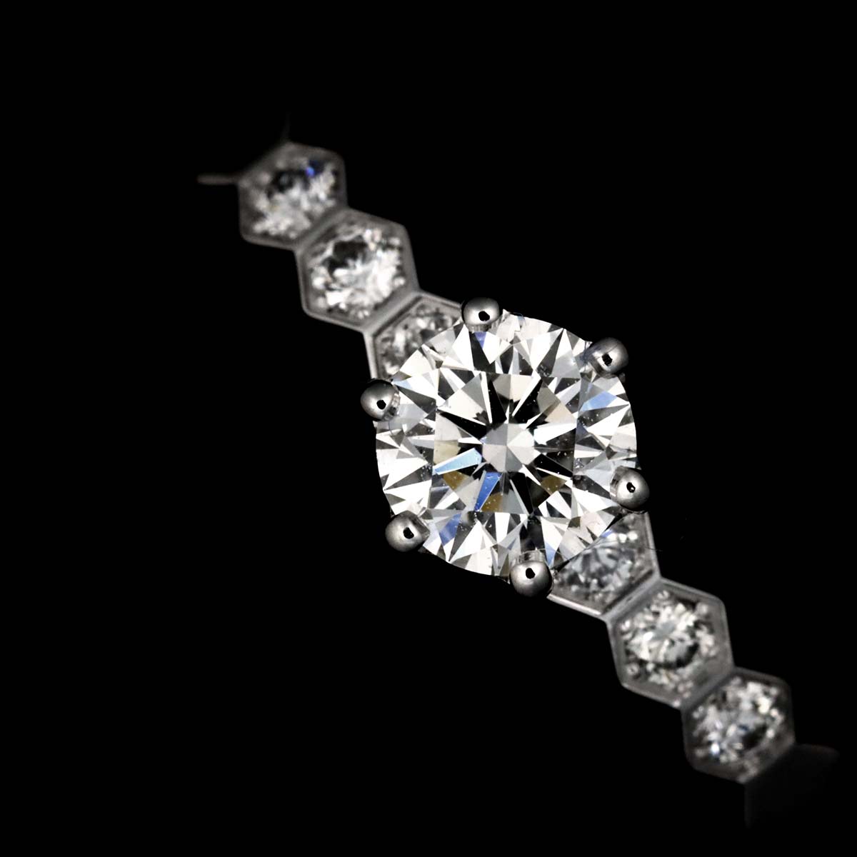 BEEMYLOVE Diamond 0.33ct D/VS2/3EX Ring 18K WG 750 4.75-5(US)