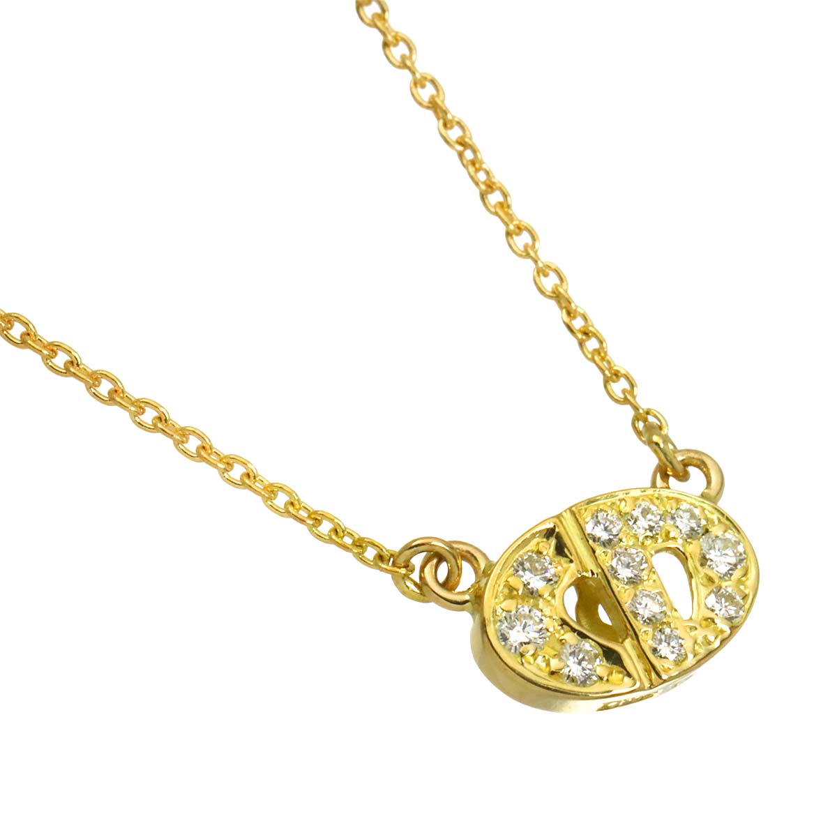 Diamond Necklace 18K Yellow Gold 750