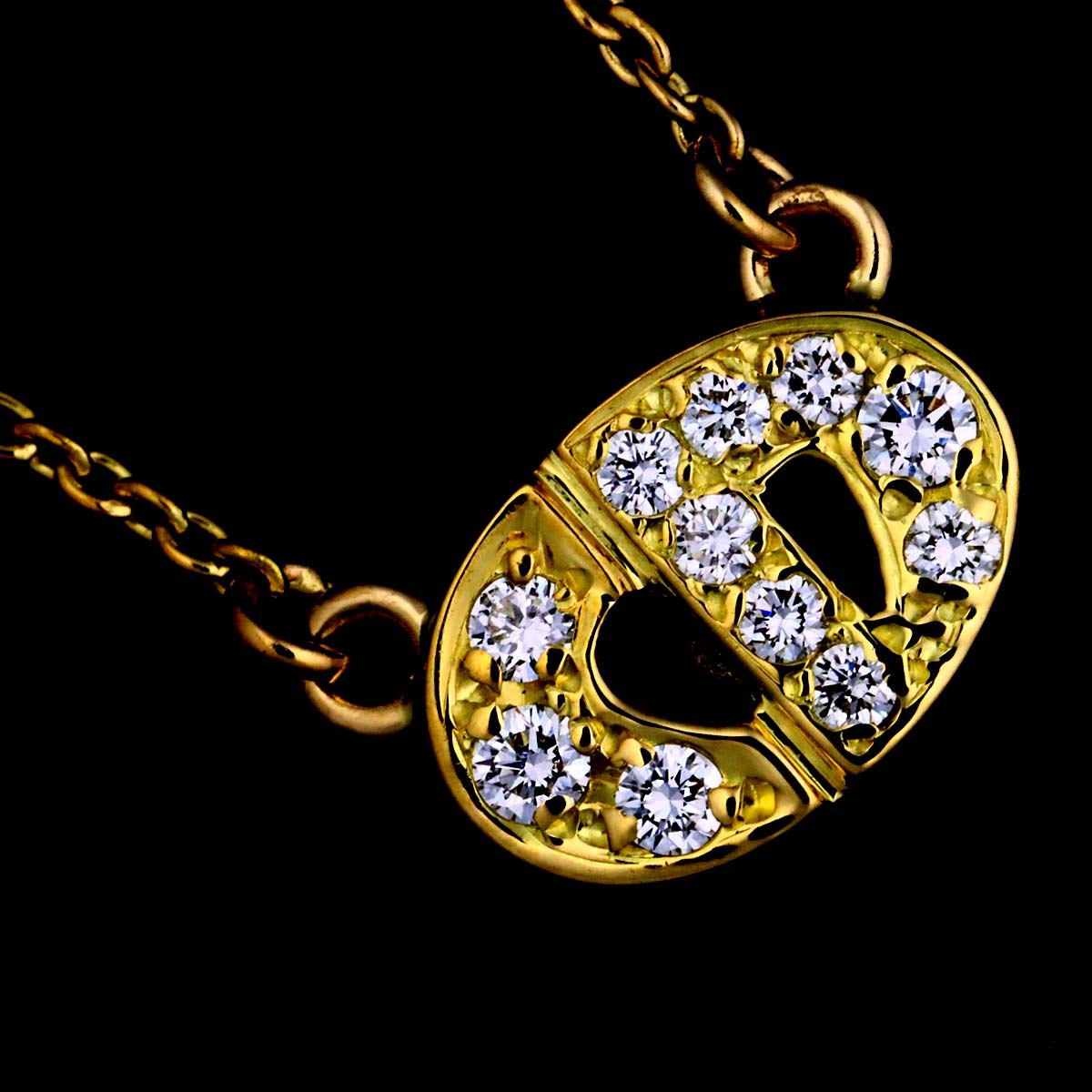 Diamond Necklace 18K Yellow Gold 750