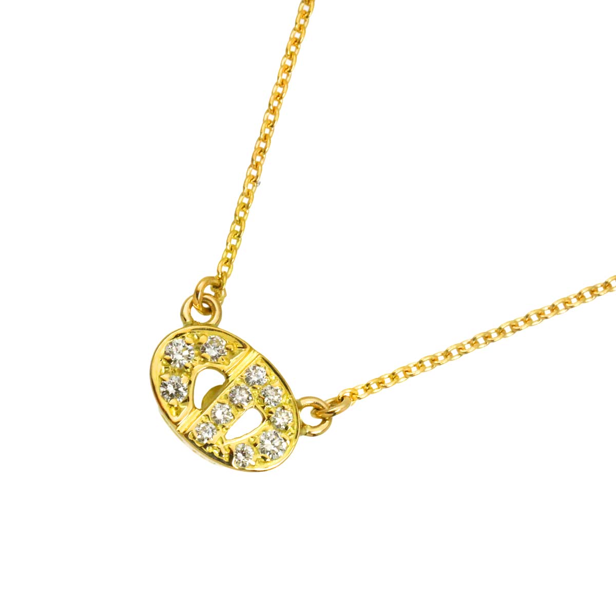 Diamond Necklace 18K Yellow Gold 750
