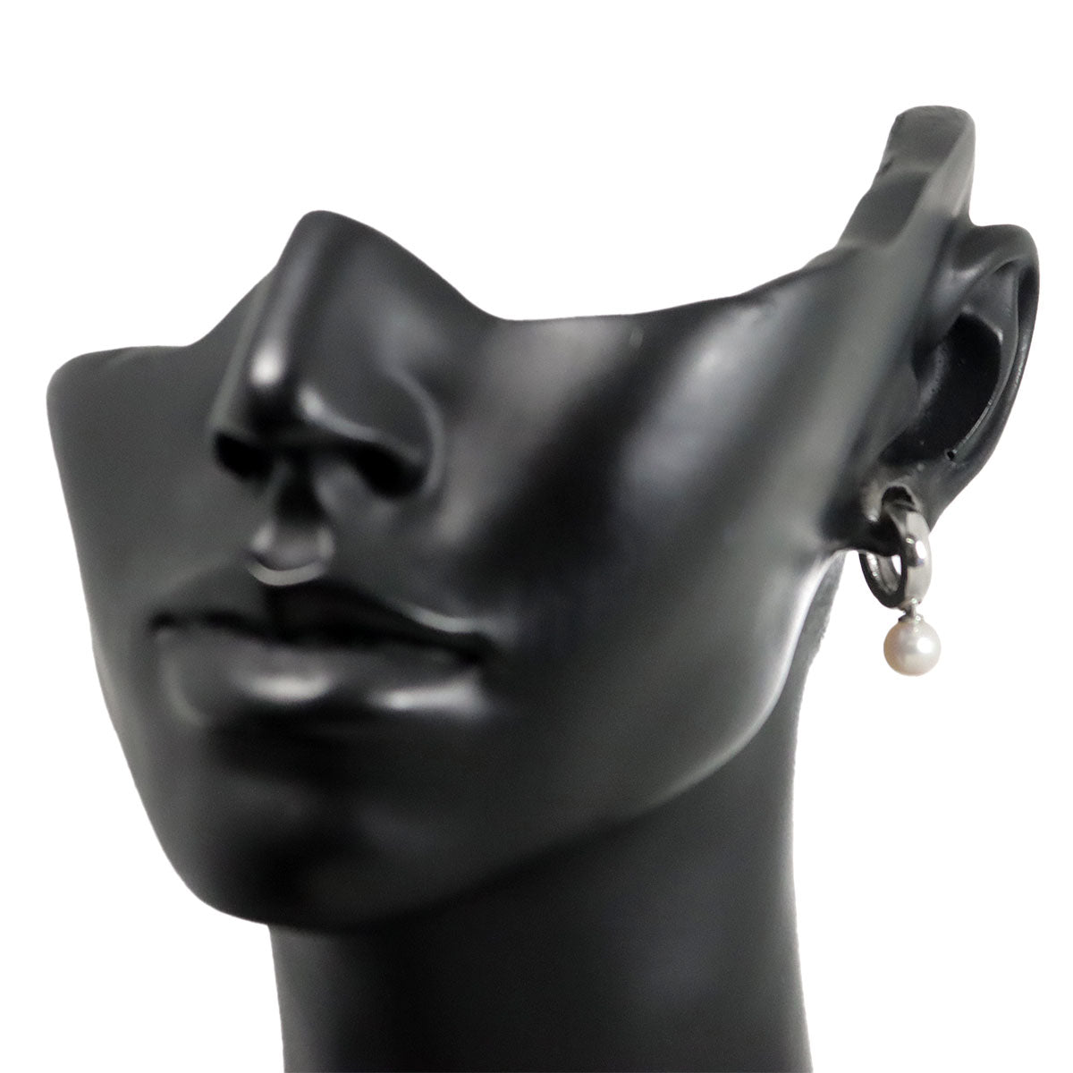 Akoya Pearl 6.6mm Earrings Pierced 18K WG 750