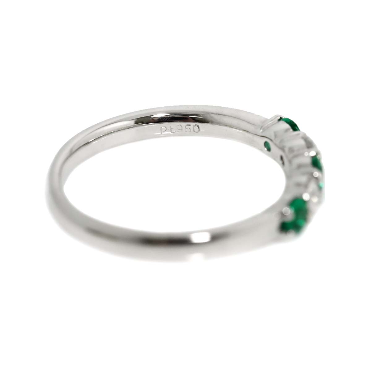 Emerald 0.24ct Diamond 0.16ct Ring Pt Platinum size5-5.25(US)