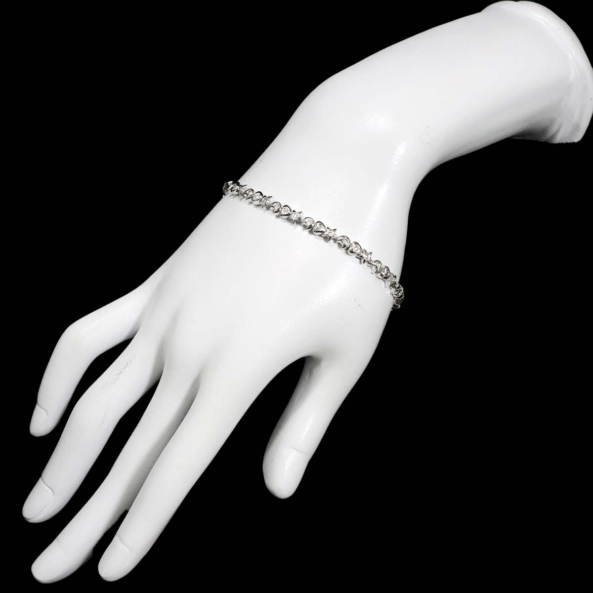 Diamond 0.70ct Bracelet 18K K18 WG White Gold 750