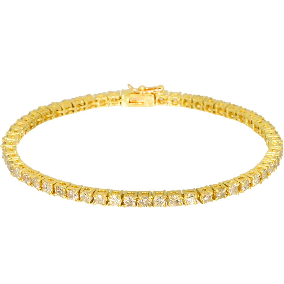 Diamond 3.40ct Bracelet K18 YG Yellow Gold 750