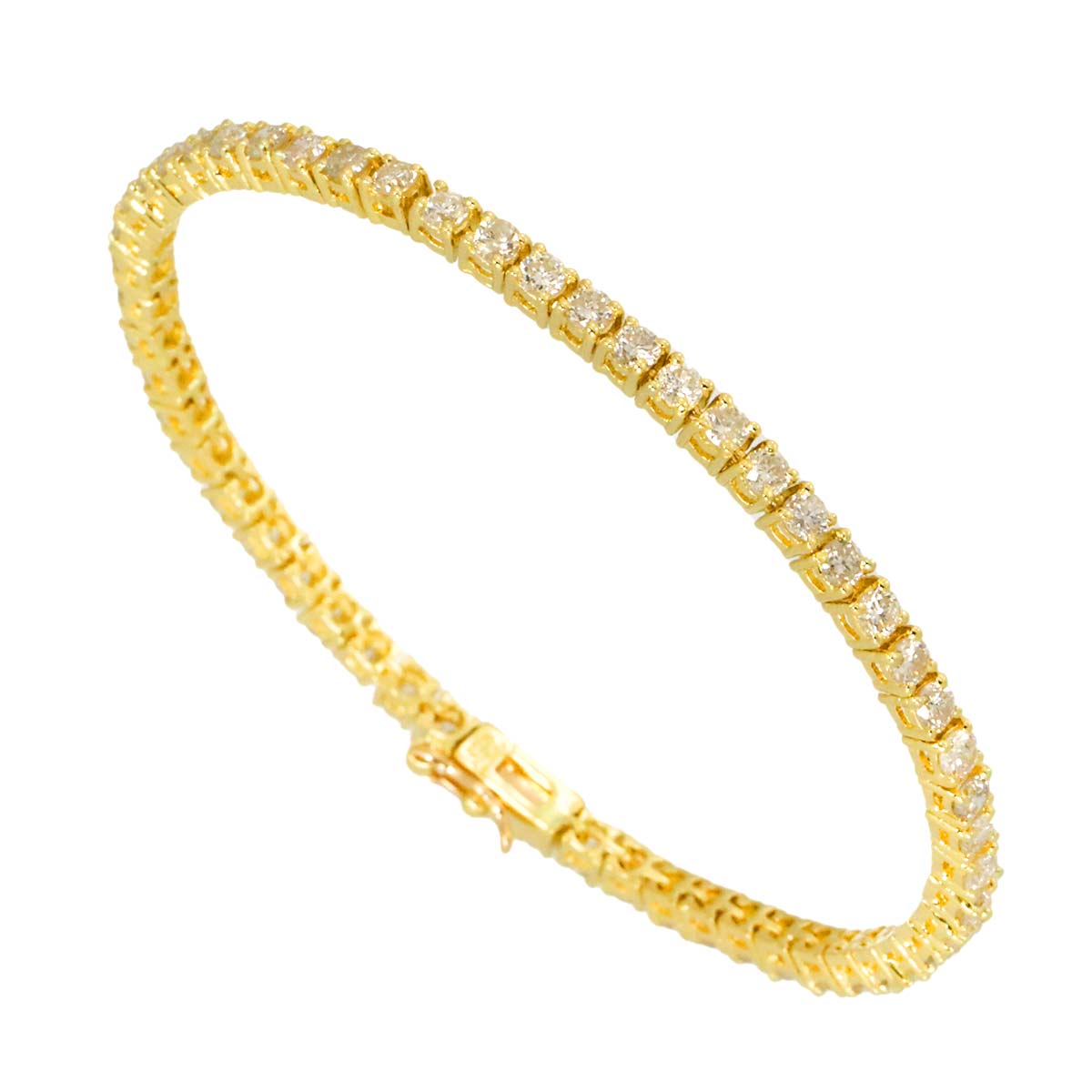 Diamond 3.40ct Bracelet K18 YG Yellow Gold 750