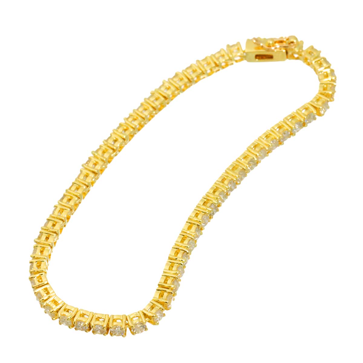 Diamond 3.40ct Bracelet K18 YG Yellow Gold 750