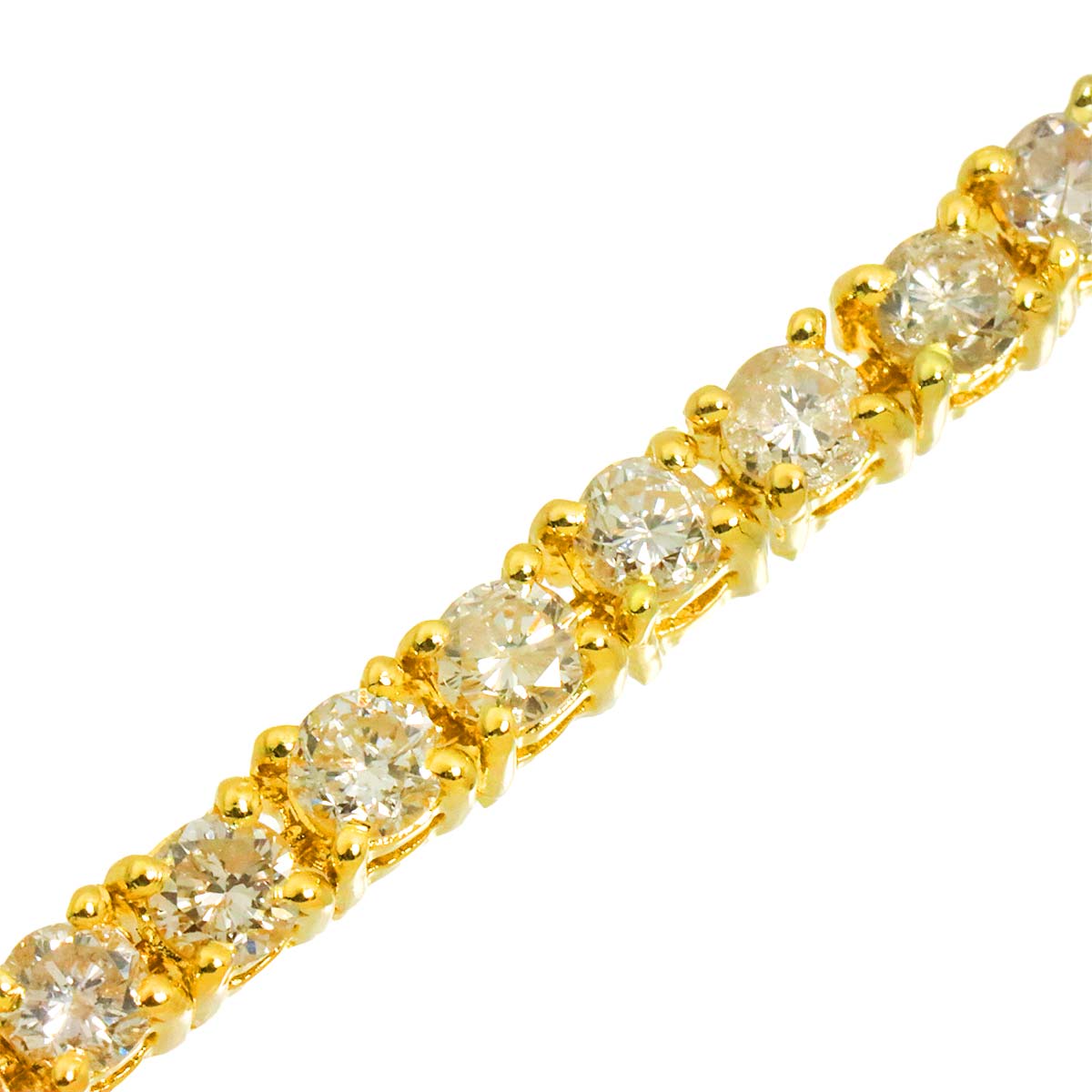 Diamond 3.40ct Bracelet K18 YG Yellow Gold 750