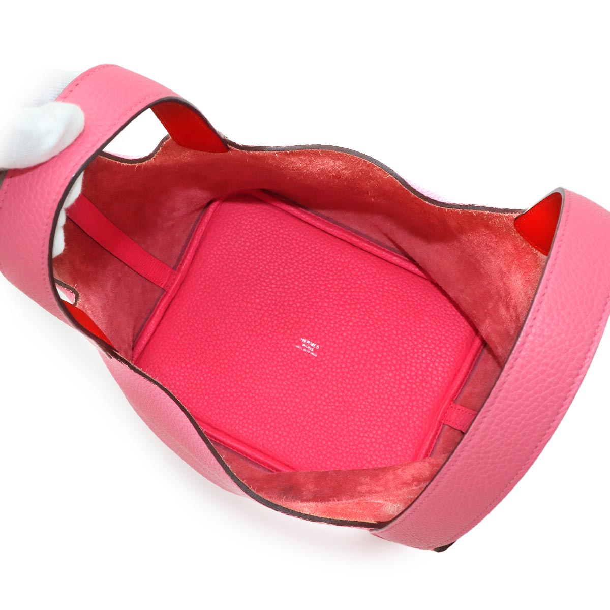 Picotin Lock Eclat MM Hand Bag Traurillon Clemence Rose azalee