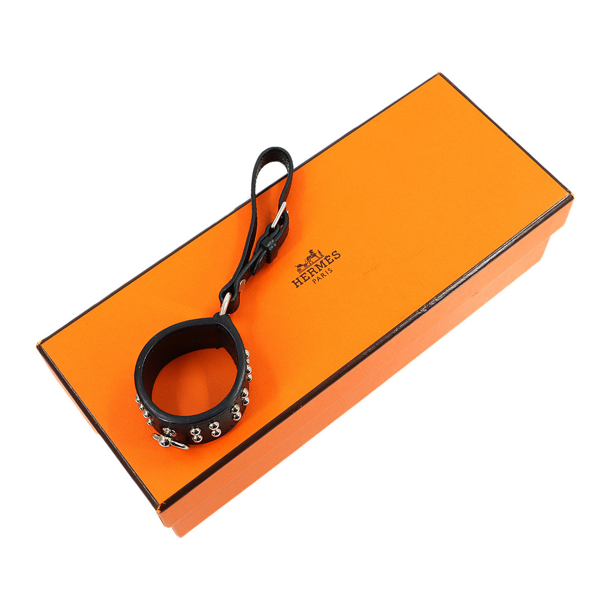 Collier De Chien Anneaux Bag Charm Epsom Black