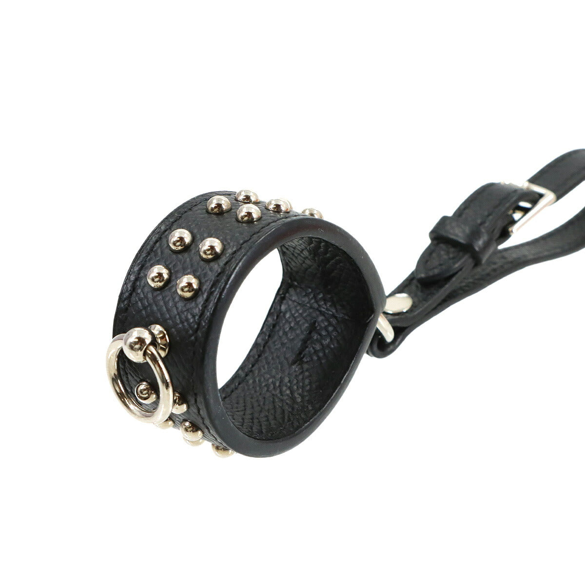 Collier De Chien Anneaux Bag Charm Epsom Black