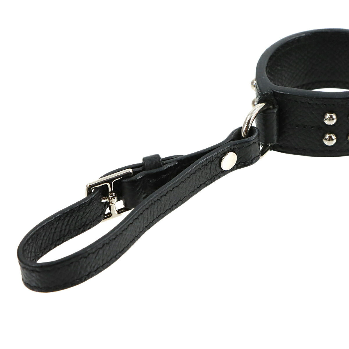 Collier De Chien Anneaux Bag Charm Epsom Black