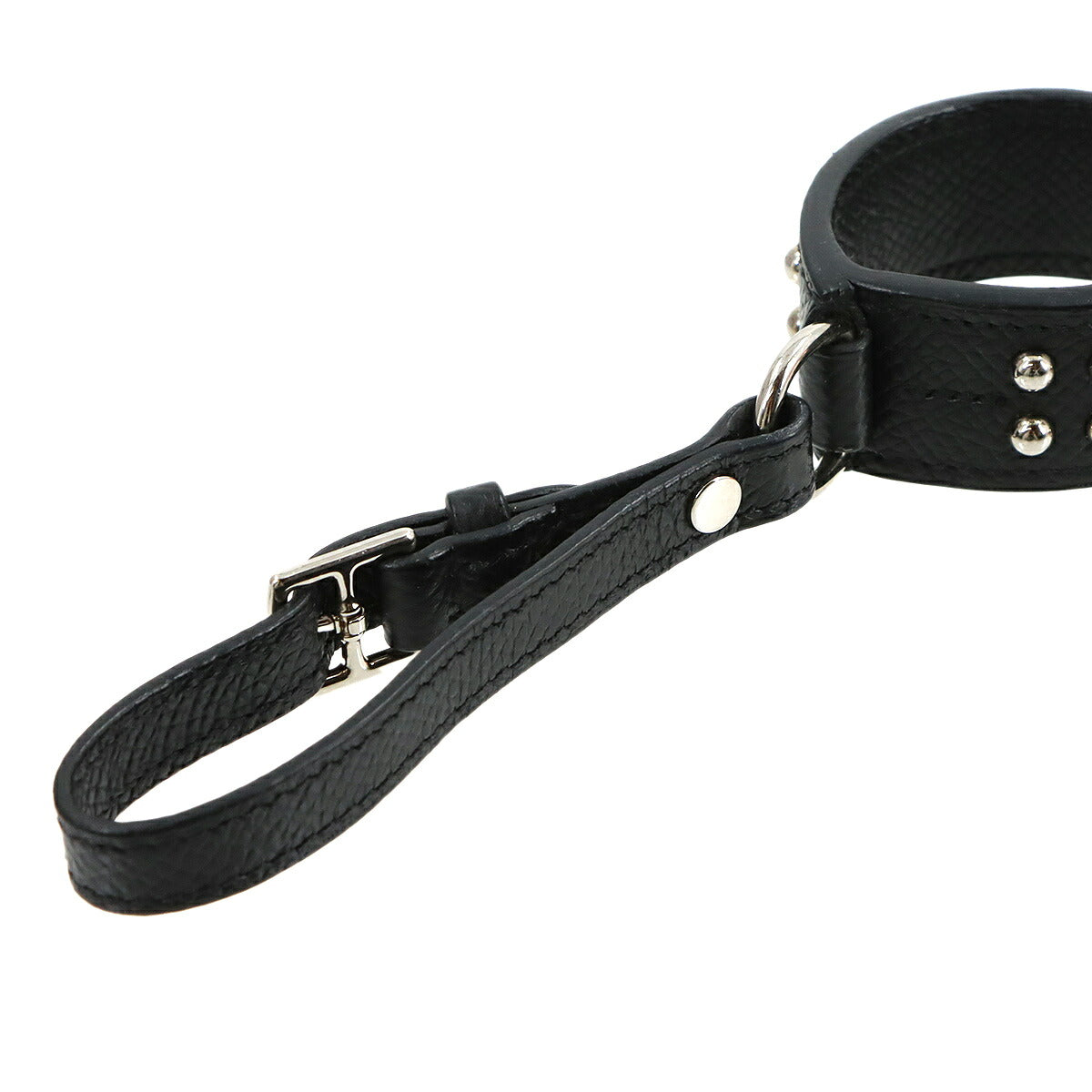 Collier De Chien Anneaux Bag Charm Epsom Black