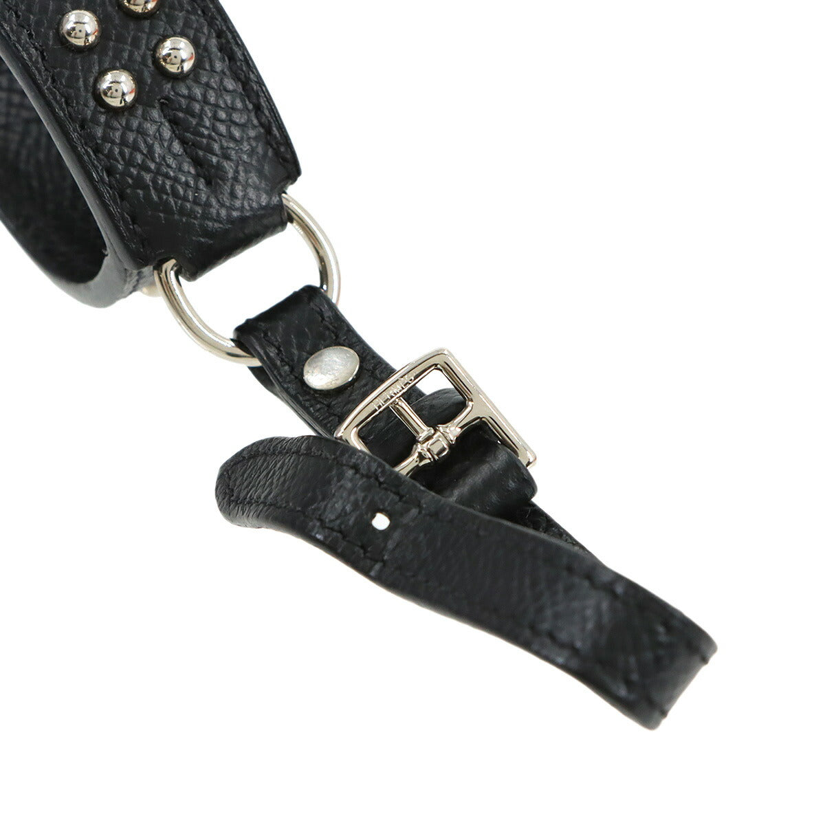 Collier De Chien Anneaux Bag Charm Epsom Black