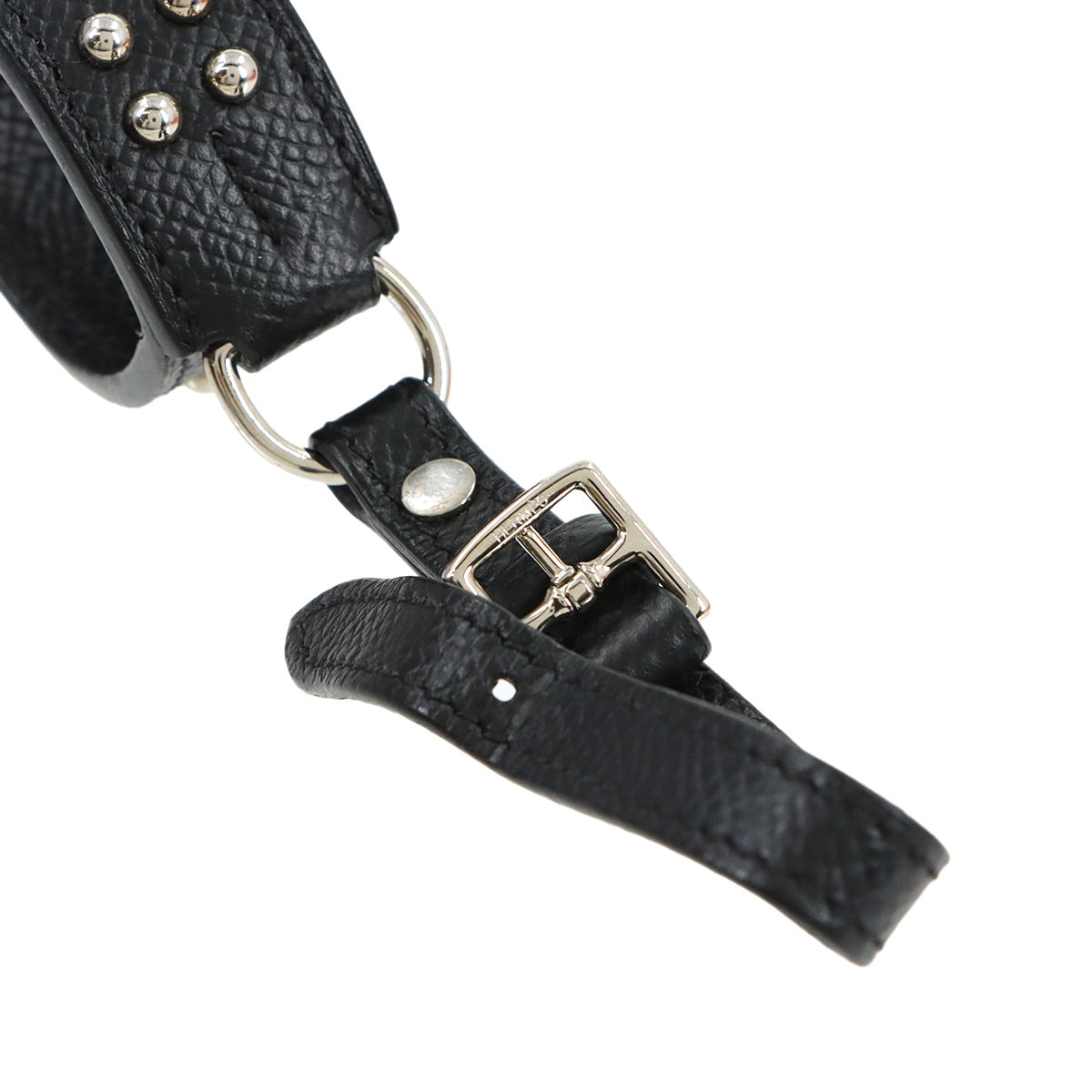 Collier De Chien Anneaux Bag Charm Epsom Black