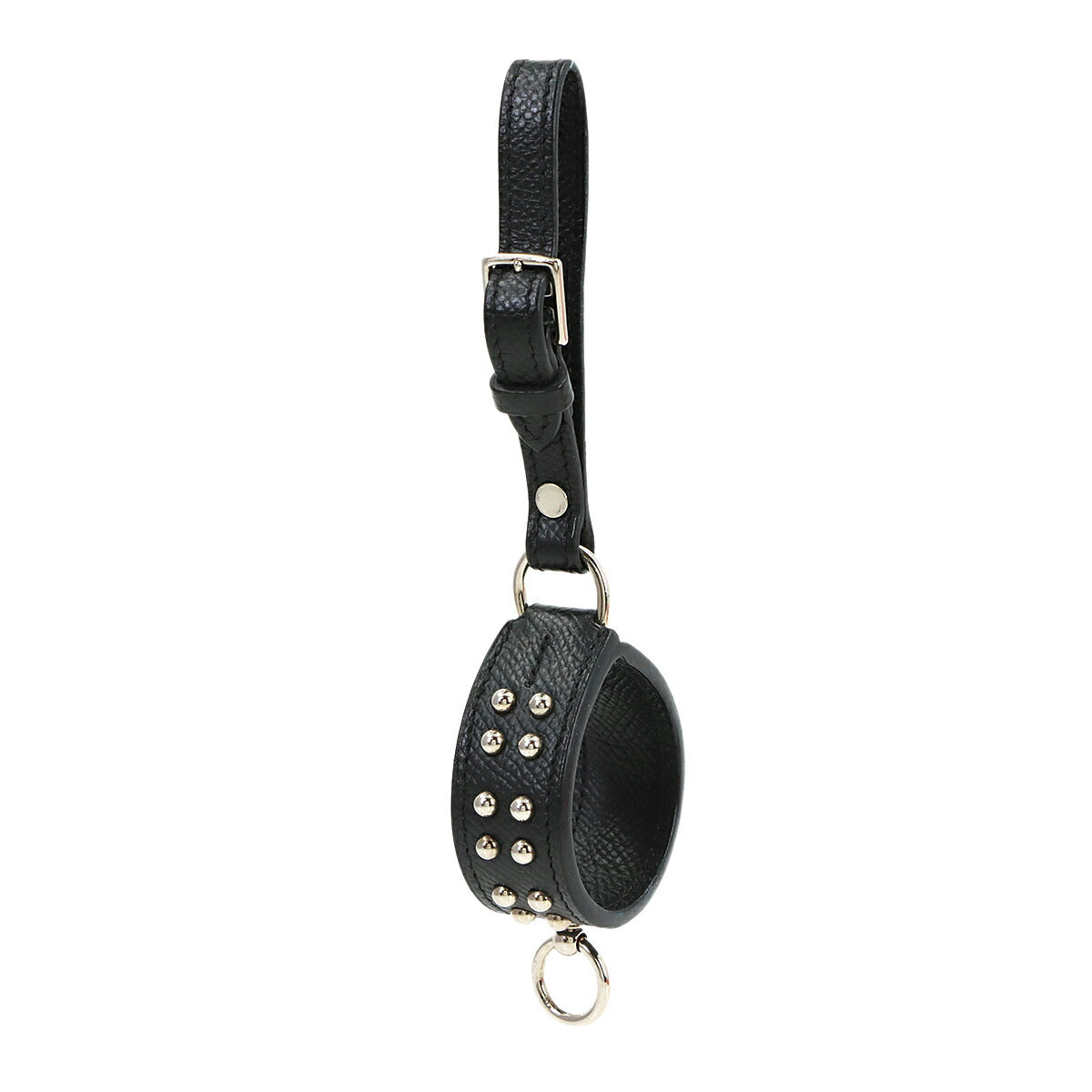 Collier De Chien Anneaux Bag Charm Epsom Black