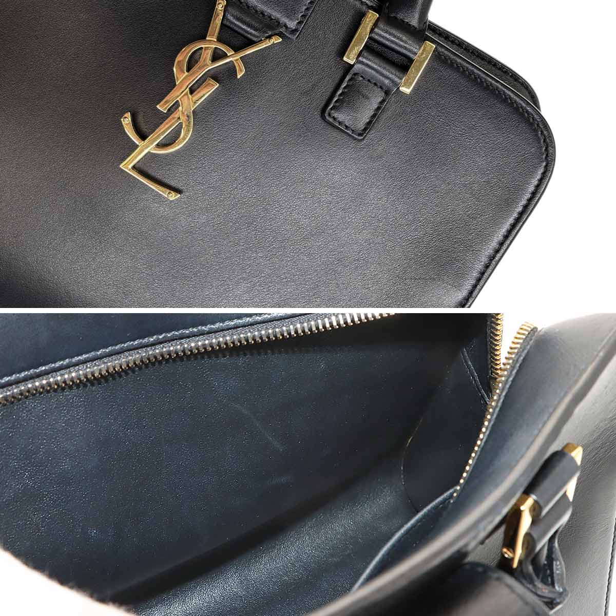 Baby Cabas Hand Shoulder Bag Leather Black 568853